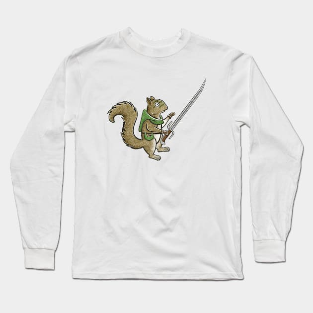 Scoia&#39;tael squirrel guerrilla | Medieval marginalia inspired by The Witcher Long Sleeve T-Shirt by MahakamWorkshop